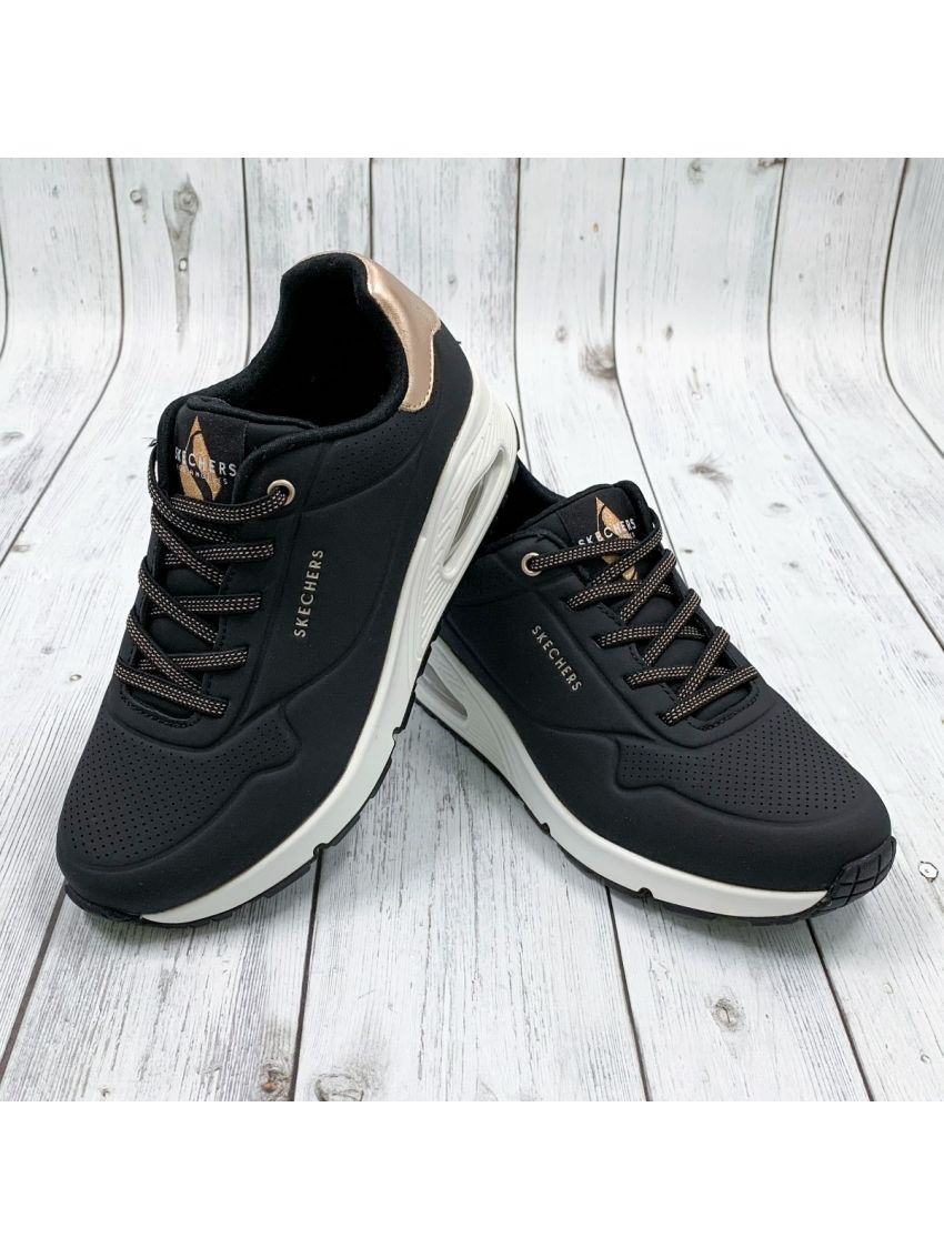 Skechers - Uno Shimmer Away 155196-BLK negru femei casual sneakeri
