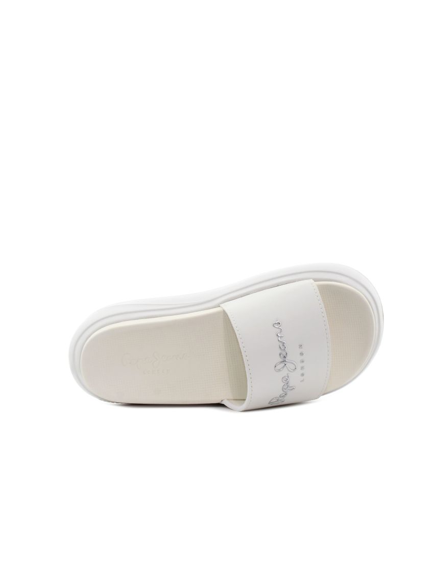 Pepe - Jeans Bella Log alb femei slipperi