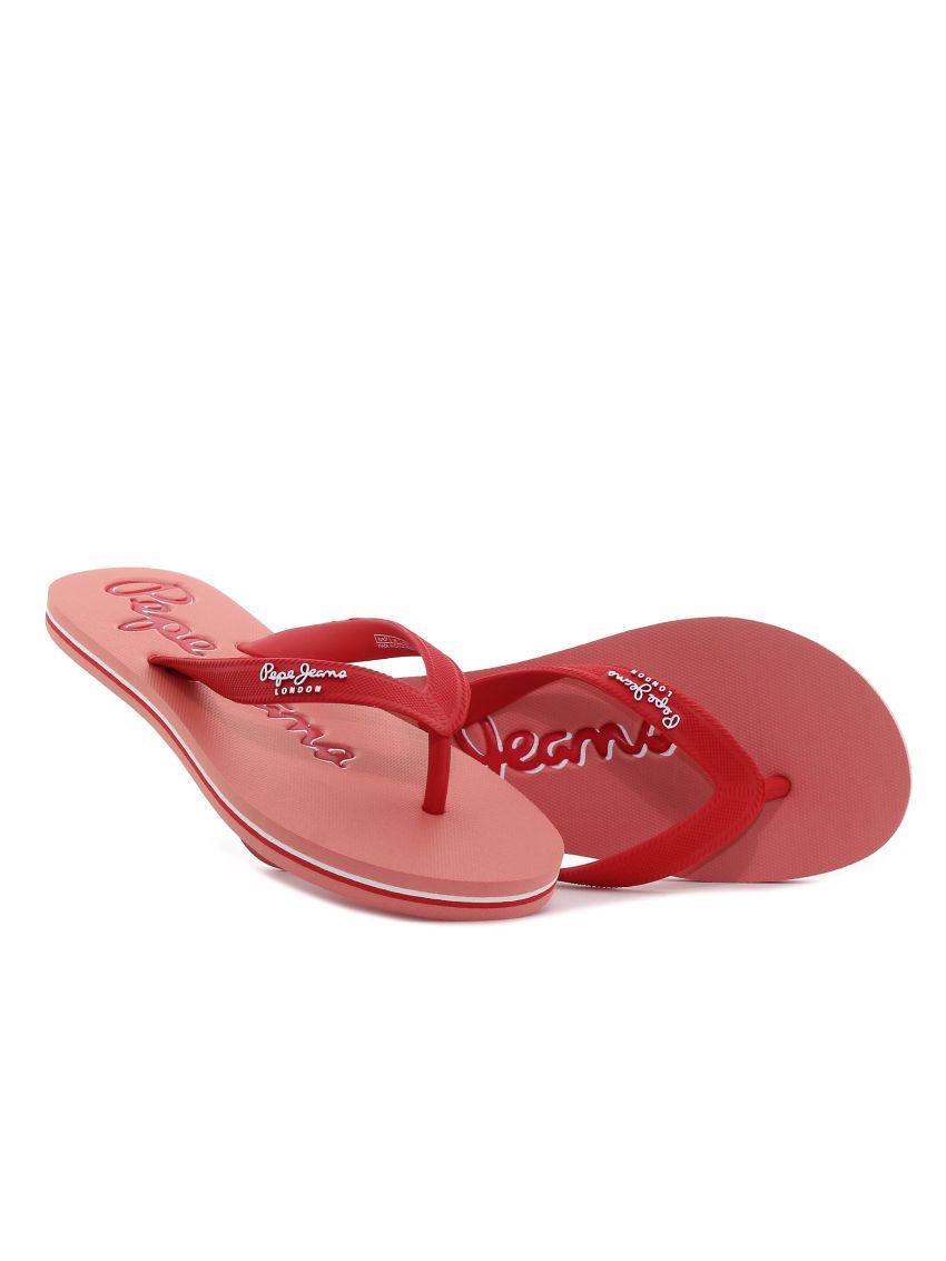 Pepe - Jeans Bay Beach Sun roșu femei slipperi