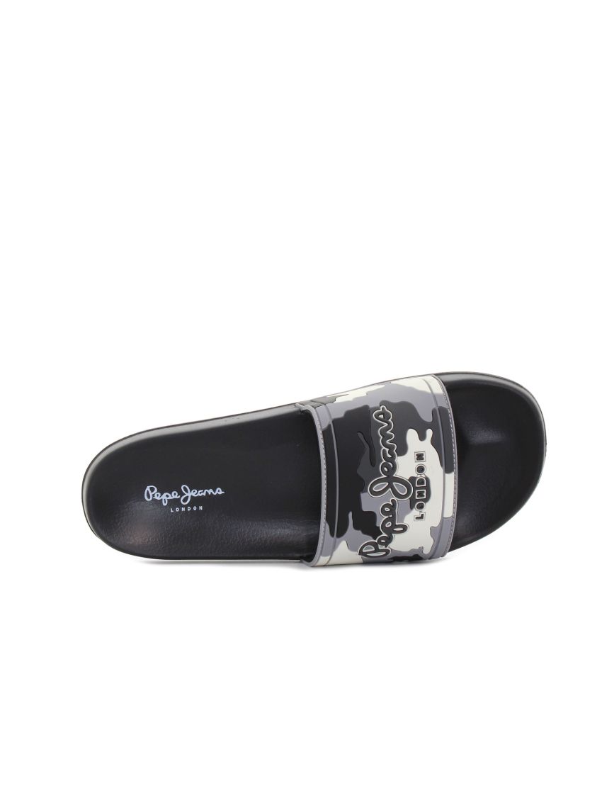 Pepe - Jeans Slider Camo negru bărbați slipperi
