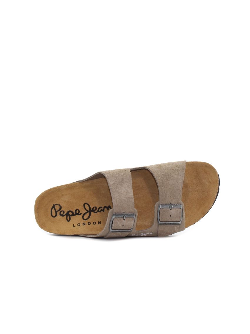Pepe - Jeans Bio Suede marou bărbați slipperi