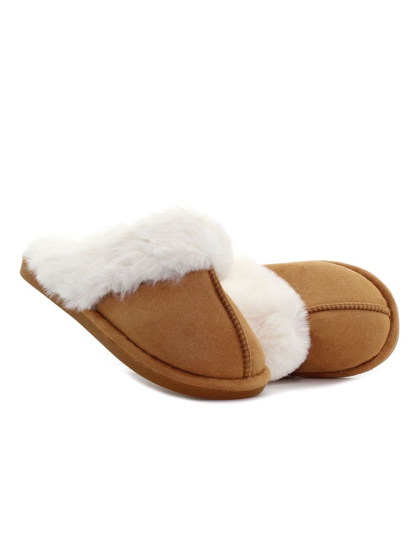 Wink - Ekli Warm marou femei slipperi