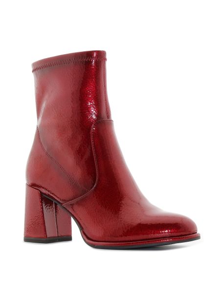 Tamaris burgundy cizme de gleznă pentru femei-01