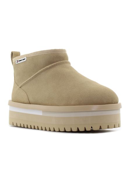 Tommy Hilfiger TJW Suede Flatform căptușit cizme de gleznă pentru femei-01