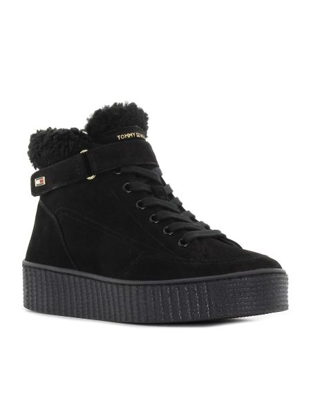 Tommy Hilfiger Faux Fur Nubuck căptușit pantofi de damă-01
