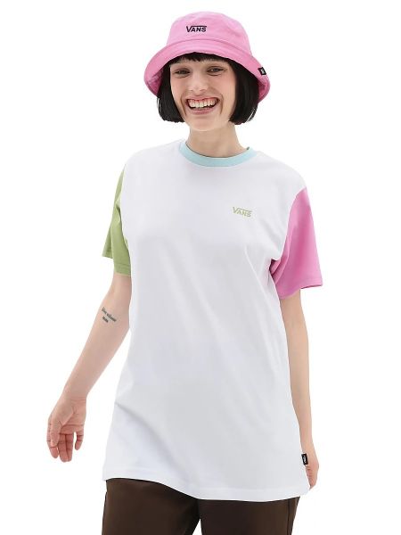 Vans stânga piept Colorblock femei cu mânecă scurtă-01