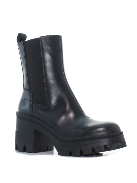 Calvin Klein Chunky Heeled Chelsea pentru femei cu tocuri groase cizme de gleznă-01