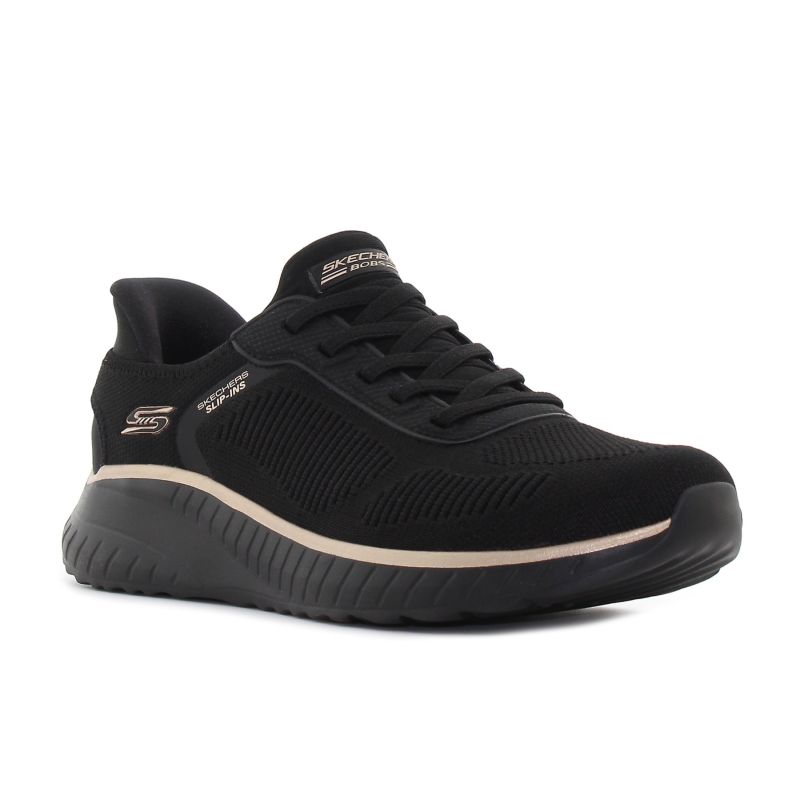 Skechers - Slip-Ins Bobs Squad Chaos Current Muse fekete női fitnesz cipő -117497-BKRG