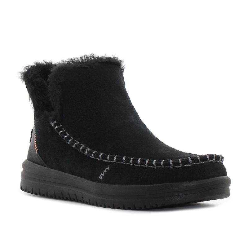 HeyDude - Camden Suede fekete női csizma -42028-060