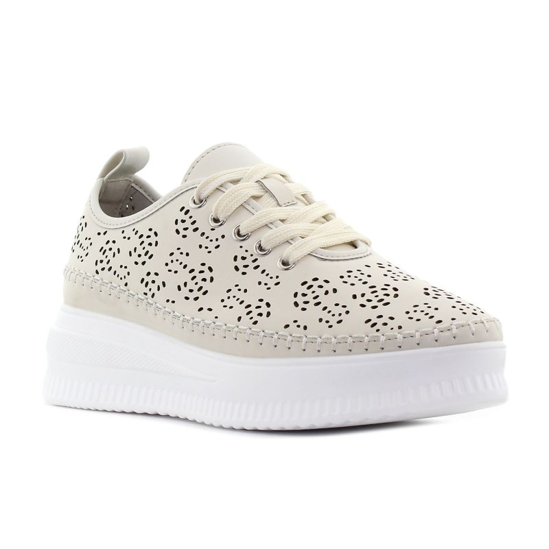 Yolera - Pattern bézs női sneaker