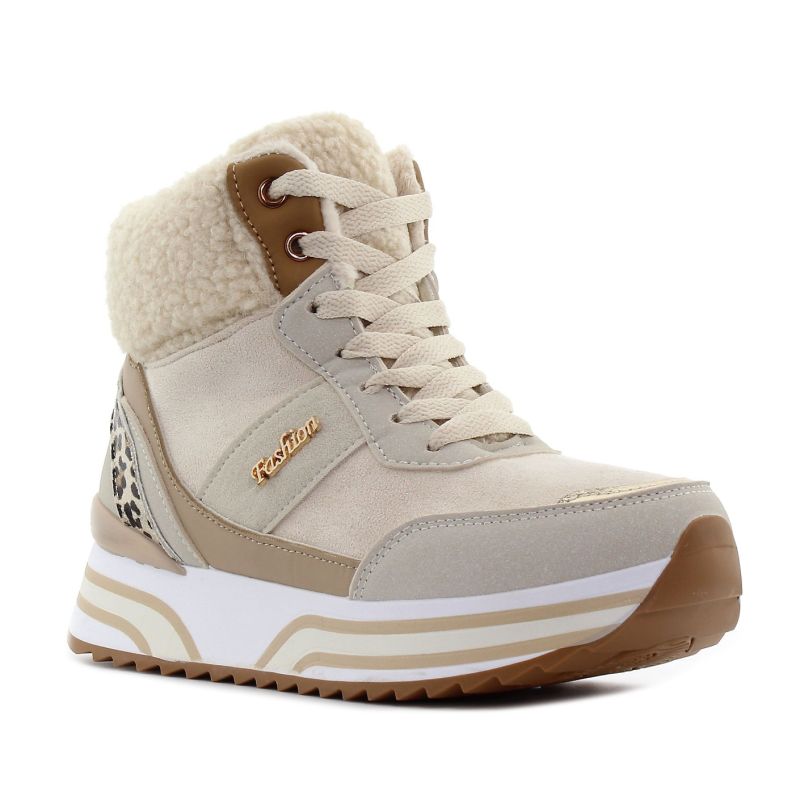 Yolera - Snow bézs női bakancs -EX5623-2BE