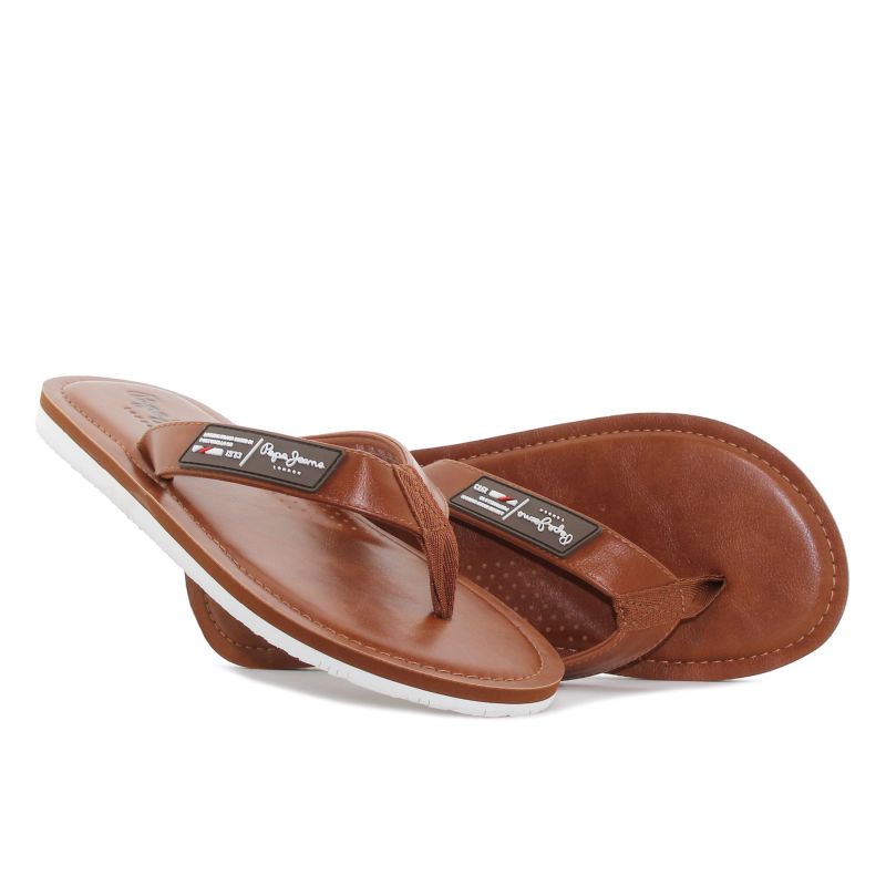 Pepe - Jeans Wind Heritage barna férfi papucs