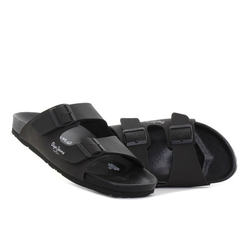 Pepe - Jeans Bio Royal Double fekete férfi papucs