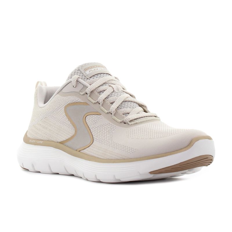 Skechers - Flex Appeal 5.0 Luxe Glow bézs női fitnesz cipő