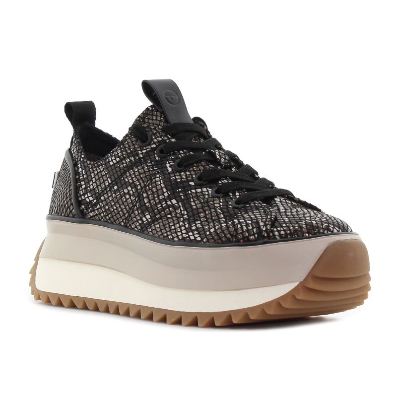 Tamaris kígyóbőr mintás női cipő