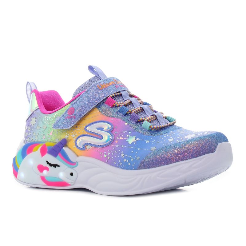 Skechers S Lights - Unicorn Dreams pantofi flashing pentru copii-01