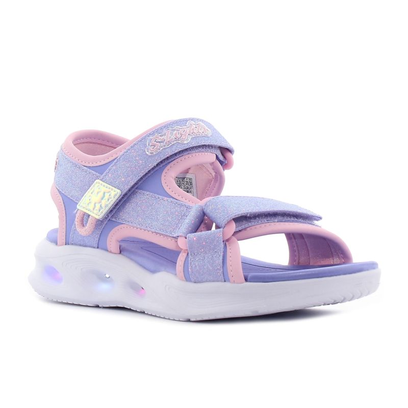 Skechers S-Lights - Sola Glow villog&oacute; lila gyerek szand&aacute;l