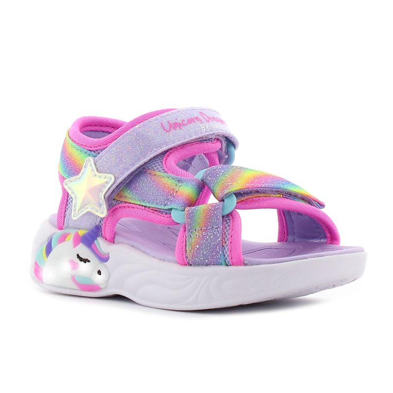 Skechers Unicorn Dreams Sandal - Dreamy Unicorns villogó lila baba szandál