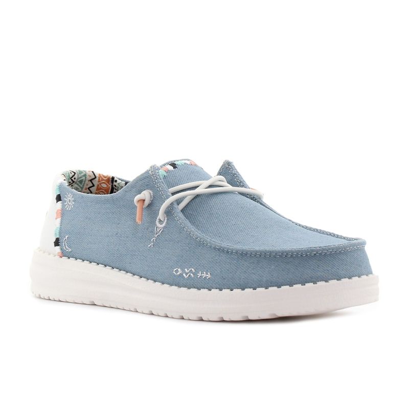 Hey Dude - Wendy Boho kék női mokaszin és vitorlás cipő