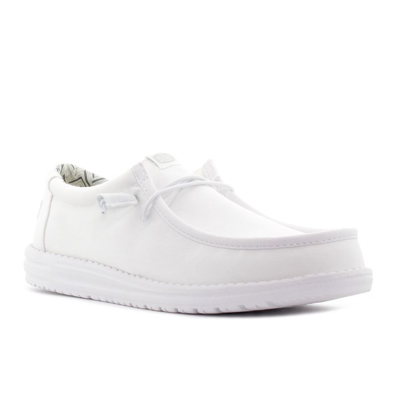 Hey Dude - Wally Stretch Canvas fehér férfi mokaszin és vitorlás cipő