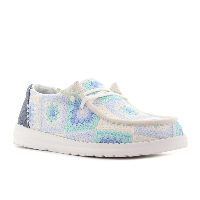 Hey Dude - Wendy Cottage Crochet kék női mokaszin