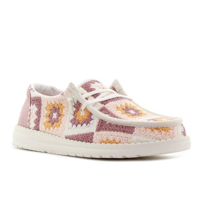 Hey Dude - Wendy Cottage Crochet rózsaszín női mokaszin