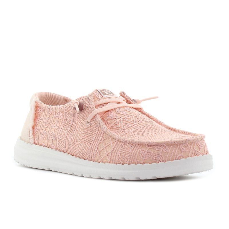 Hey Dude - Wendy Crochet Lace rózsaszín női mokaszin és vitorlás cipő