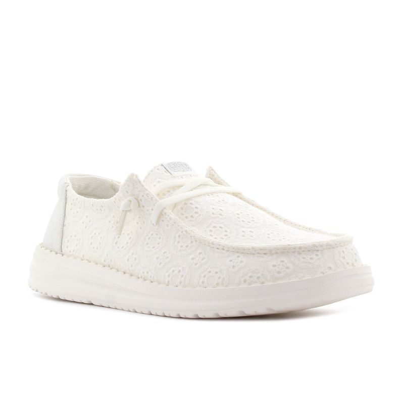 Hey Dude - Wendy Eyelet Lace fehér női mokaszin