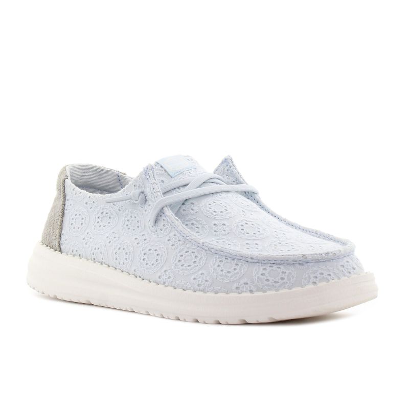 Hey Dude - Wendy Eyelet Lace világoskék női mokaszin