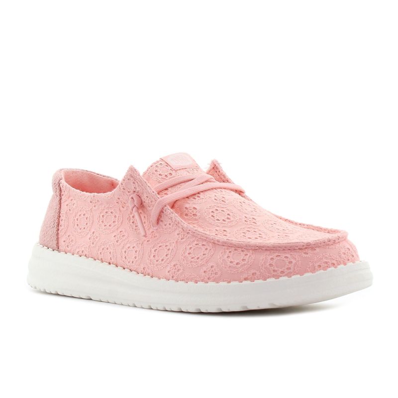Hey Dude - Wendy Eyelet Lace rózsaszín női mokaszin