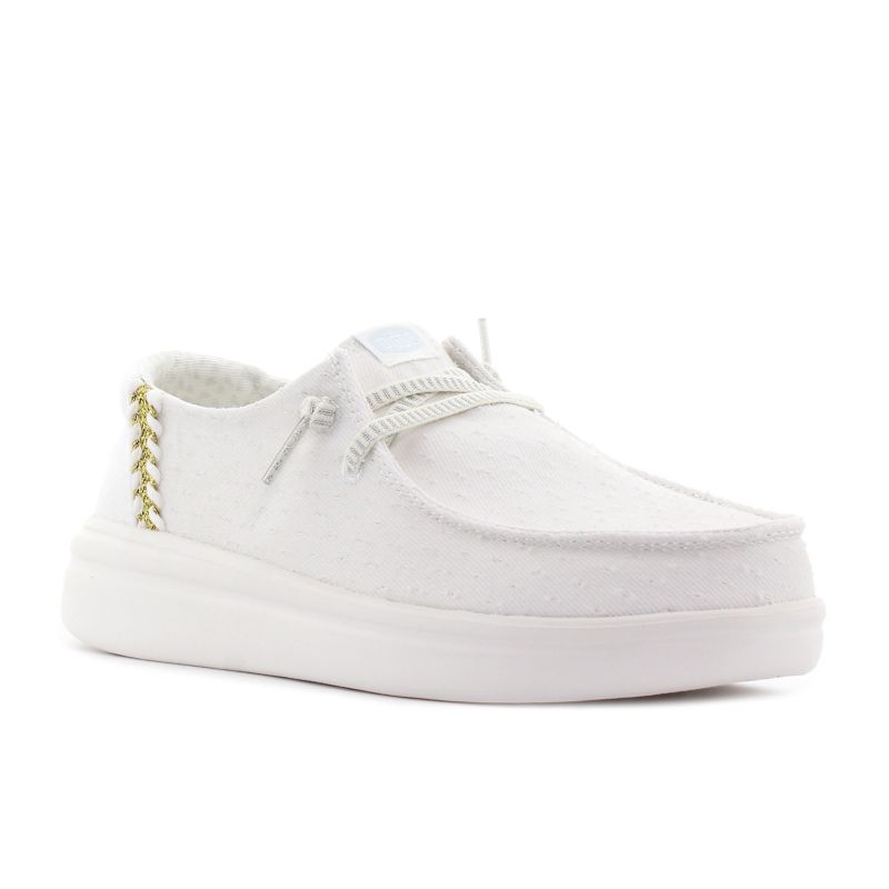 Hey Dude - Wendy Rise Perf Canvas fehér női mokaszin és vitorlás cipő