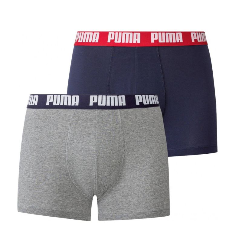 Puma Basic Boxer szürke-sötétkék 2db-os szett