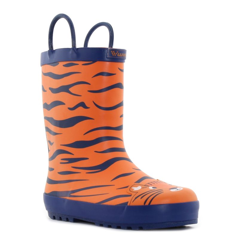 Wink - Aqqo - Tiger portocaliu căptușit copii cizme de cauciuc-01