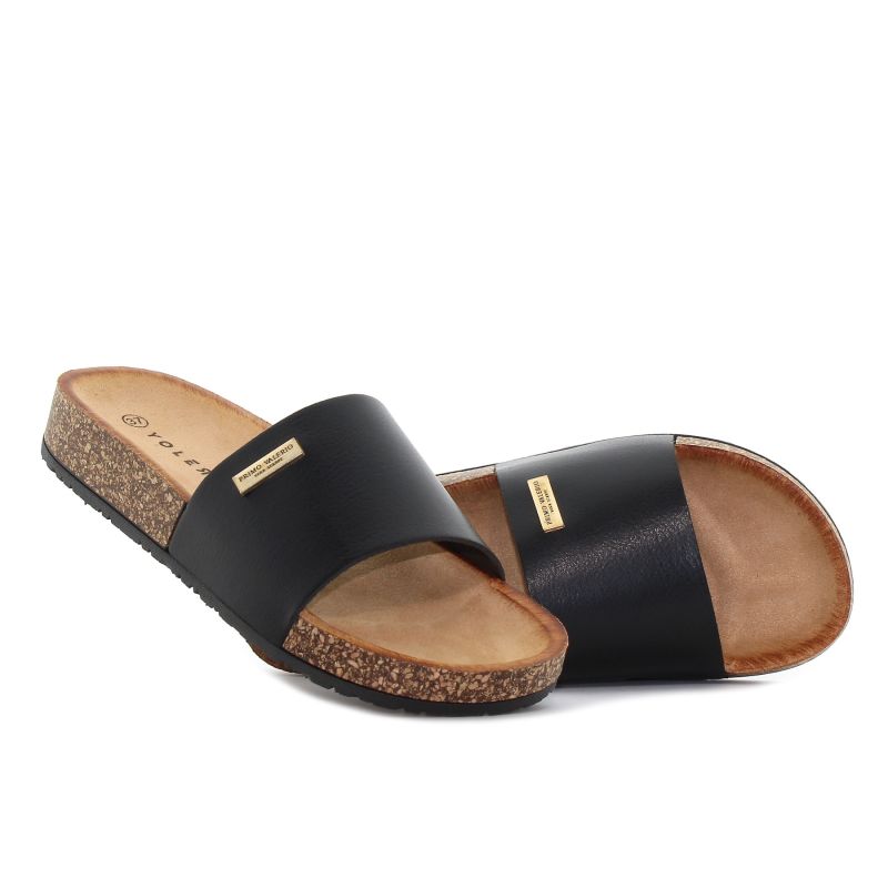 Yolera - Primo Valerio fekete női papucs