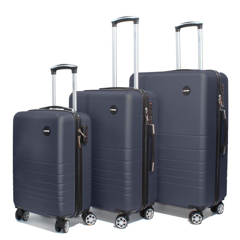 Borgo C-SEVEN sötétkék bőrönd szett