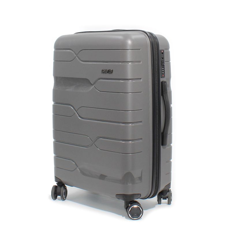 Borgo C-SEVEN szürke nagyméretű bőrönd (93L)