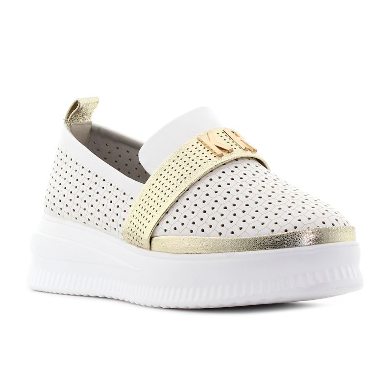 Yolera - KR arany női bebújós cipő