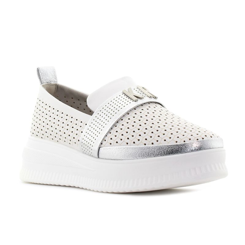 Yolera - KR ezüst női bebújós cipő