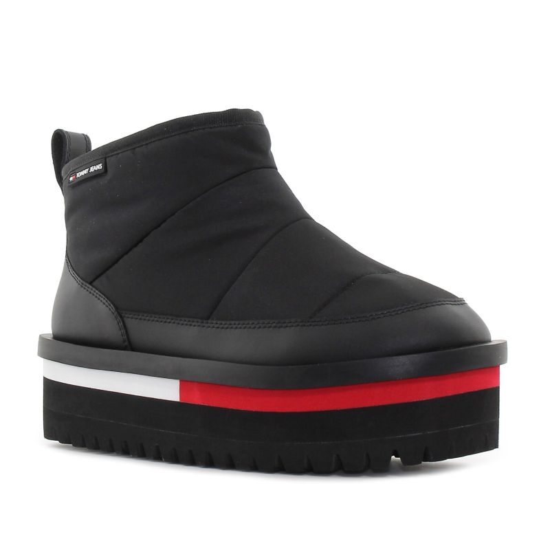 Tommy Hilfiger TJW Nylon Flatform cizme de gleznă pentru femei-01