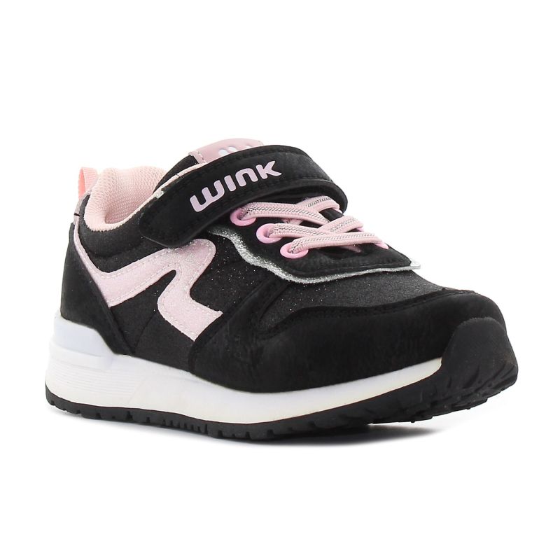 Wink - Jass fekete-rózsaszín baba cipő
