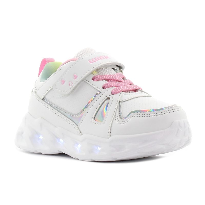 Wink - Lirn fehér villogó baba cipő