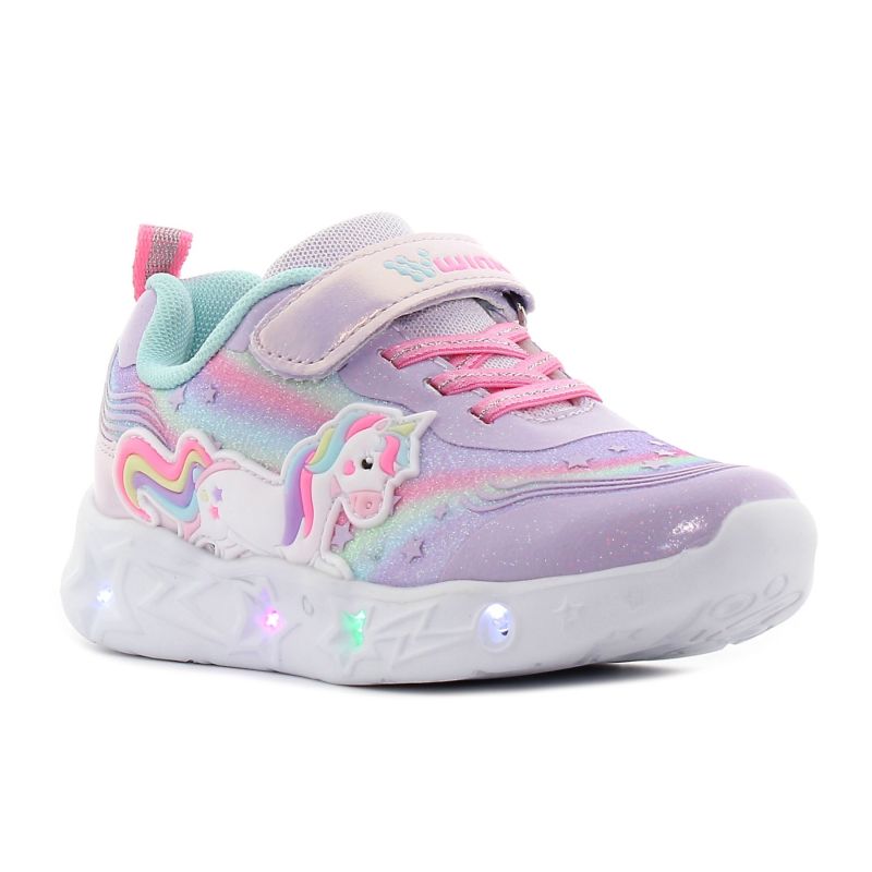 Wink - Alastar lila villogó baba cipő