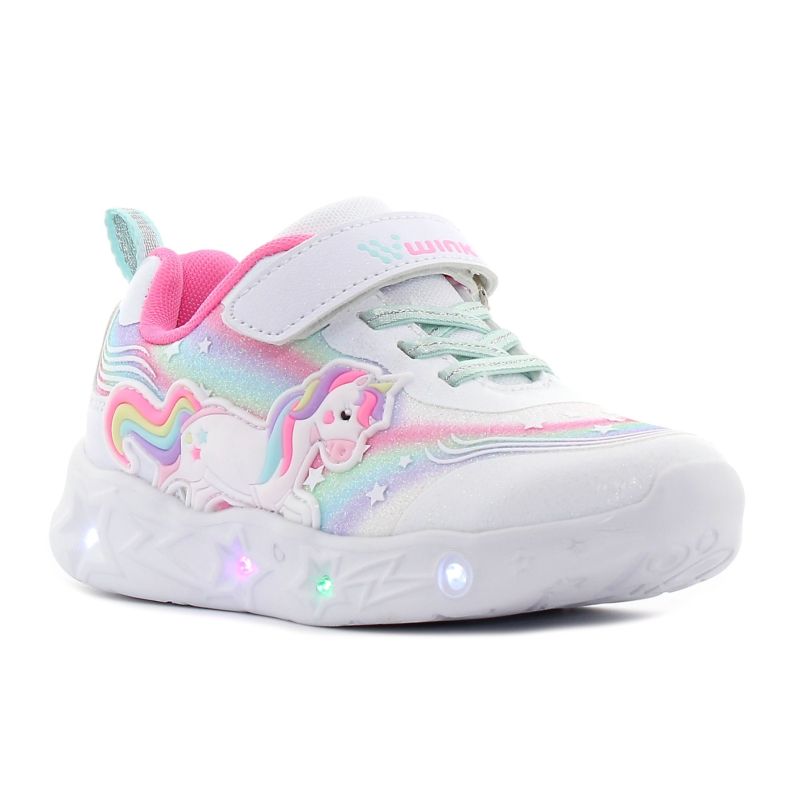 Wink - Alastar fehér villogó baba cipő