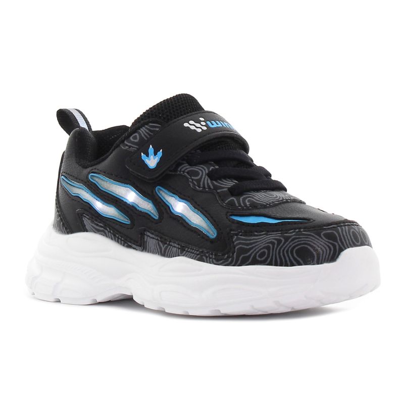 Wink - Dano III fekete-kék villogó gyerek cipő