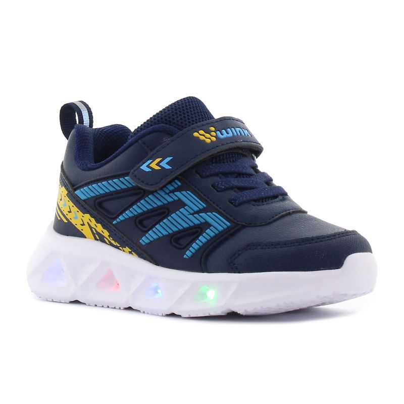 Wink - Techen sötétkék villogó baba cipő