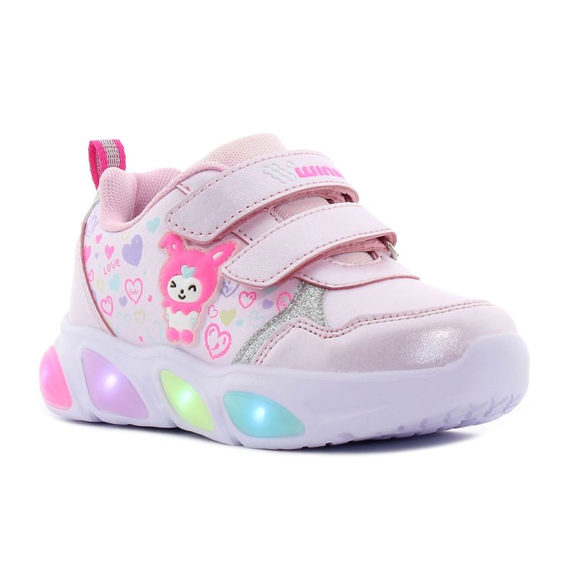 Wink - Whalda rózsaszín villogó baba cipő