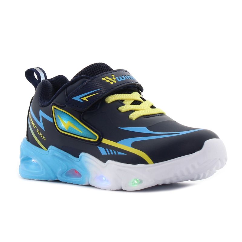 Wink - Synzzap sötétkék villogó gyerek cipő