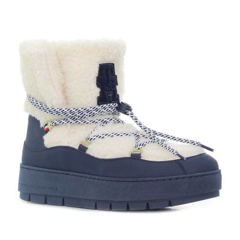 Tommy Hilfiger Faux Fur Snow Bootie cizme pentru femei-01