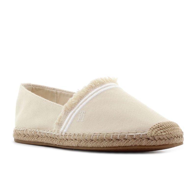 Tommy Hilfiger Fringe Canvas Clo bézs női belebújós cipő
