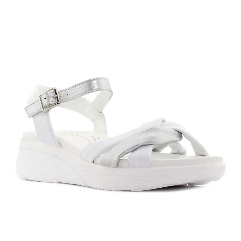 Yolera - Rosa ezüst női szandál